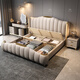 Shuyun Cardan leather bed double bed 2 meters 2.2 meters Italian light luxury master bedroom king bed 1.8 meters x 2 meters storage high-end large bed frame structure silent bed board 1.5*2m Napa leather bed + five-star latex spring mattress + 1 cabinet