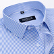 CEO Yageol Men's Short Sleeve Shirt Summer Pure Cotton Business Casual Professional Wear Anti-Wrinkle-Free-Iron Middle-aged Striped Shirt DX6630 40 Suggestions [130-145Jin[Jin equals 0.5 kg]]