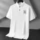 Scarecrow 2025 Été Nouveau style masculin plus gras plus grande taille Business Casual Cotton Perre Perle Floor court à manches courtes 3527 Black XL