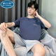 Palando Pajamas para hombres para hombres pantalones cortos de manga corta de algodón de verano para hombres para ropa casera para niños para mediana edad de verano y los jóvenes pueden usar traje 9928 [h shorts de manga corta de la serie H para hombres traje] XL [recomendado 125-140Jin [Jin equivale a 0.5 kg]]]
