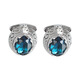Nosskiss Fashion Ol Blue Green Crystal Manschettenknall Herrenanzug Konferenz Interview Host Business Birthday Geschenk Green Grün Green