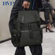 BVP [neues Produkt] Rucksack echter Leder -Rucksack 2025 Neue Nische mit großer Kapazität Ehepaar Schoolbag Black Label 12 zeitdiehme italienische italienische Senlan Green - Large Size_Special für männlichen Gott