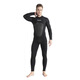 OUZO 3mm wetsuit thickened warm winter swimsuit snorkeling suit surfing suit men's long-sleeved long pants one-piece black BCM3002-B S