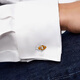 
NOSSKISS original fish jumping dragon door red cufflinks men's French shirt button high-end graduation gift engraved birthday gift gift dark grey