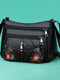 Frauentasche 2025 Neue Tasche Mode und atmosphärische Umhängetasche vielseitiger Crossbody Mutter Tasche große Kapazität Schwarz [Muttertasche]