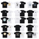 WALKING BEAUTY跨境批发am和平鸽流漆涂鸦字母TShirt星空经典logo短袖情侣T恤iri 691白色 S