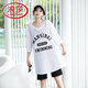 Langsha (Langsha) Badeanzug Dreiköpfiger Frauen-Set konservativer Bauchbedeckung und schlanker Sportstil Student Fat Mm Large-Size Heiße Frühling Badeanzug AO 6625 Drei-teiliges Set-White XL empfohlen 105-120jin [Jin gleich 0,5 kg]