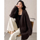 
ROMON pure wool sweater for women in 2025 autumn and winter new lazy style loose mid-length small fragrance style cardigan sweater red one size