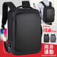 Picasso (PICASSO) backpack computer bag 17.8 inch waterproof and water-resistant large capacity usb multi-function men's business travel trend 9902 expandable black