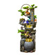 Große bodengesteuertes Steinging fließende Wasserbrunnen Ornamente für Wohnzimmer, Wohlstand, Feng Shui Rad-Luftbefeuchter, Bergzirkulationswässerungsdekoration, Kauf 9926 kleine Größe 106 cm