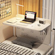 Honger dormitory bed table laptop table student bed desk folding writing desk under the upper bunk bed small table warm white 60cm reinforced and thickened foldable style