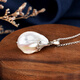 KUXAS925 silver hand-inlaid natural baroque pearl pendant for women, light luxury niche design, temperament, clavicle new pendant