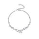 PT950 platinum anklet white starry sky bell platinum double-layer bell star anklet as a birthday gift for girlfriend 2.2g starry sky bell anklet