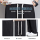 Woodpecker high-quality summer ice silk straight-leg casual pants for men's ice-sensing thin style versatile draping loose wide-leg trendy pants JS983 black 3XL