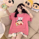 Junjunsui Dimei Kiti-Katzen-Pyjamas für Frauen im Sommer 2025 Neue Pure Cotton Short Sleeve Cartoon Student großer Sommer-Hausbekleidungsset Kurz-Z-9928 XL [Vorgeschlagen 120-140jin [Jin gleich 0,5 kg]]