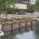 
Outdoor courtyard balcony custom stainless steel imitation marble wood grain flower box planting box balcony decorative flower box 40*30*40 galvanized plate