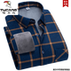 Woodpecker papa chemise automne et hiver des hommes d'âge moyen Ajouter des vêtements chauds épaissis de toison grand-père et de chemise décontractée d'âge moyen et de base de base