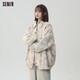 Semir American Retro Jacket for Women 2025 Spring and Autumn New Loose Fashion Casual Chaqueta versátil Top Ankra Red S