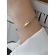 QUAMER method plated 18K gold koi fish bracelet holiday style new niche ins style gift koi green rope (bracelet)