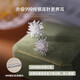 Ruihongxiang 999 стерлинговой белый гриб-грибки игла фейерверка для женщин легкие легкие роскошные нишевые серьги высокого уровня темперамента 2025 Новые популярные серьги [999 стерлинговых белых грибков] Большие серьги фейерверка