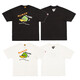 Lee Kids Japanese Retro English Letters Cartoon Imprimé T-shirt en bambou à manches courtes courts à manches courtes 3890 noir S