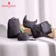 
Mengtejiao neutral fabric new crossbody bag fashionable shoulder bag lightweight travel bag large capacity small variance bag black
