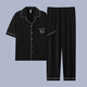 QLTQZQ Herren Pyjamas Herren kurzärmeliger Sommer Dünne Baumwolle Teenager Pyjamas Herren Plus Size Frühling und Sommerkleidung G3884 Blau (kurzärmelig) 175 l [Empfohlen 100-120 Jin [Jin gleich 0,5 kg]]