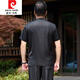 
Pierre cardin dad summer suit new Chinese style T-shirt middle-aged and elderly men's summer short-sleeved grandfather's day clothes Navy blue suit [top + trousers] One size 17080-100Jin [Jin equals 0.5 kg]