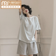 Modal Cotton Pyjamas für Frauen im Sommer kurzärmelige zweiteilige Cartoon Süßes Sommer Dünne süße Outdoor-Kleidung Orange A9856 Shorts L [100-115jin [Jin ist 0,5 kg]]