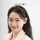 Xuanzi (SHINE) Shopping mall same style Elegant and fashionable leopard print tooth comb hair band wavy hair clip with anti-slip teeth face wash birthday gift coffee color 1 piece