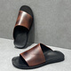 DIFANPU INTERNATIONAL LUXURURY MARKE MENS SHOUS 2025 Neueste Sandalen High-End Casual Shoes Summer Atmable Flip-Flops Black [Brand Gift Box] 40