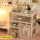 Boîte de rangement Aigechen Desktop Cosmetics Organisation Table Casse-cusine Draque de tiroir pour élèves Dormitory Extra Large quatre étages 9276 Envoyer des autocollants