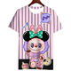 Shakron 2025 Neuer Labubu Zimomo Sommer-Trend 3D Print T-Shirt Top Short Ärmel für Grund- und Sekundarschüler TJJ3892 S 80-90jin [Jin ist 0,5 kg]