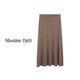 Massimo Dutti夏季新品2025女装 简约气质OL风针织直筒长裙半身裙 05235686 深棕色 L (175/78A)