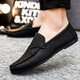 HAILAN HOME'S POLUDEMENT SUMME SUMBRE BESOINT ET CUIR CONCUTÉE CONFORMATIQUE SUPPLICATION 2025 Nouveau style Drive de coiffure Doodle Chaussures Men's Trend D826 Black 39