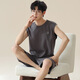 Shuo Gujin (SHUO GU JIN) official modal ice silk men's pajamas summer short-sleeved shorts thin teenagers large size can wear home clothes outside 3520# L