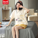 Catman (Miiow) Pajamas de algodón puro para mujeres en pantalones cortos de manga cortos de verano Celebrity Summer Summer Alto valor La ropa para el hogar se puede usar fuera del traje ZH-9856 [set] 2xl Código 140-160Jin [Jin equivale a 0.5 kg] Es necesario reservar la contracción