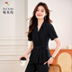 Traje de manga corta gris de carpintero Juego para mujeres Temperamento profesional de verano Gerente de vinos Herramienta Beauty Salon Jewellry Work Ropa 9732 Traje gris + B256 Pantalones grises XL (113-122Jin [Jin es igual a 0,5 kg])