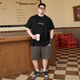 Timmerch Fat Man Big Size 300 Jin [Jin entspricht 0,5 kg] Männer mit kurzer Ärmeln Fat Man T-Shirt American Casual T-Shirt Sommer Ins Lose plus Fett plus größerer Runde A6623-White 2xl (empfohlen 140-160 Jin [Jin gleich 0,5 kg]))