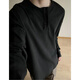 NYING Henry collar velvet sweatshirt for boys 25 autumn and winter new fashion brand simple inner layering shirt loose long-sleeved T-shirt black L (110-130Jin Jin equals 0.5 kg)