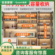 京严选全友家居同款实木餐边柜靠墙一体定制高柜餐厅酒柜茶水收纳柜客厅 款式12200*40*220包上楼安装/实