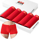 Einfache Richtung 5 Paar Männer Unterwäsche Herrenboxerhosen Jugendmodal Bambusfaserboxerhose Baumwolle Schwarz + Blau + Grau + Kaffee + Big Red (9928) l
