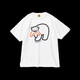 
Spot HUMAN0 Japanese summer heavyweight bamboo cotton polar bear printed short-sleeved T-shirt Japanese short tee white 3881 S