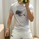 
GIOCP Hong Kong trendy brand summer new mercerized cotton hat ironing diamond short sleeve internet celebrity personality trendy slim half-sleeved T-shirt men orange 733 hat 4XL