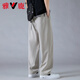 Yalu Bingsi Pants for men's summer quick-drying thin loose straight-leg casual pants for boys' new cool-sports wide-leg trousers 6636 Military Green L about 110-130Jin [Jin equals 0.5 kg]