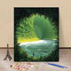 
XMSJ Hayao Miyazaki landscape digital oil painting coloring high-value style living room decoration painting Z-679 light color bottom 40X50CM ordered inner frame + pen pigment without outer frame