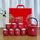 Fantasy wedding tea set set red large teapot wedding cup newlywed tea cup engagement gift dowry gift frosted Pisces 1 pot 8 cups amine disc + suitcase