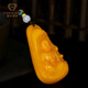Jiale amber beeswax pendant for men and women naturally oxidized old beeswax chicken oil yellow Buddha pendant natural and authentic