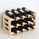 Jingmengyuan solid wood red wine rack home creative wine rack wine bottle rack red wine display rack storage wine cabinet decorative ornaments one layer four bottles log color