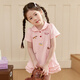 LUSON Little O Bao Children's Clothing Baby Embroidered Polo Dress Women's 2025 Summer New Girls' Fashionable Skirt Set